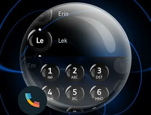 Theme Dialer Spheres BlackBlue android App screenshot 0