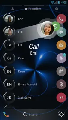 Theme Dialer Spheres BlackBlue android App screenshot 2