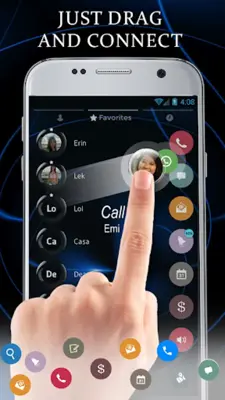 Theme Dialer Spheres BlackBlue android App screenshot 3