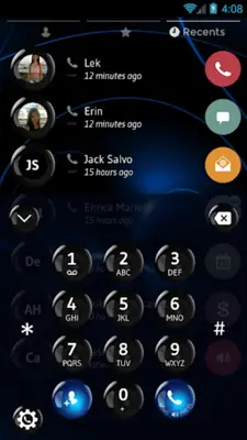 Theme Dialer Spheres BlackBlue android App screenshot 4